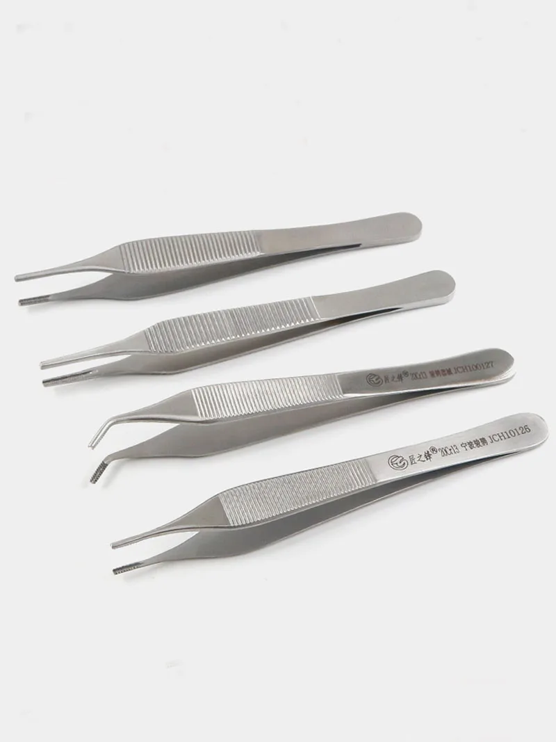 

Пинцет для прямого локтя из нержавеющей стали для носа, комплексный косметический пластиковый пинцет для салфеток, зажим