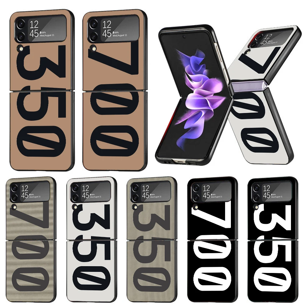 350 700 Yeezy-Design Custodia Rigida Per Pc Posteriore Per Samsung Galaxy Zflip 5 Z Flip 4 Zflip3 Z Flip 3 5G Zflip4 Flip3 Zflip5 Cover