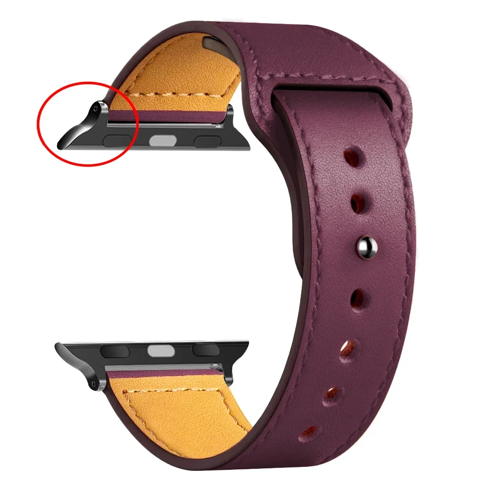 Premium Leather Strap for Apple Watch - Elegant Sport Loop Bracelet