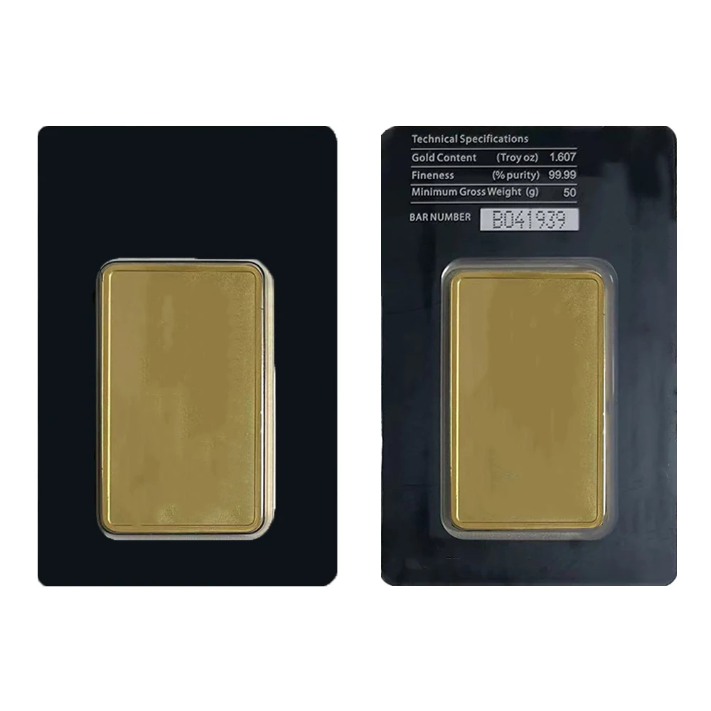 Premium 1oz/50g Switzerland Argor Gold Bar - Sealed 24K Gold Plated Ingot with Unique Serial Number