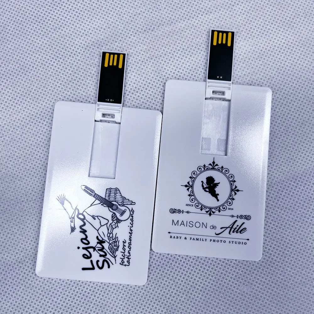 10/50/100개/세트 무료 맞춤형 로고 신용카드형 4GB 펜 드라이브 8GB 16GB 32GB USB 스틱 플래시 드라이브 1GB 2GB 썸 드라이브 선물용