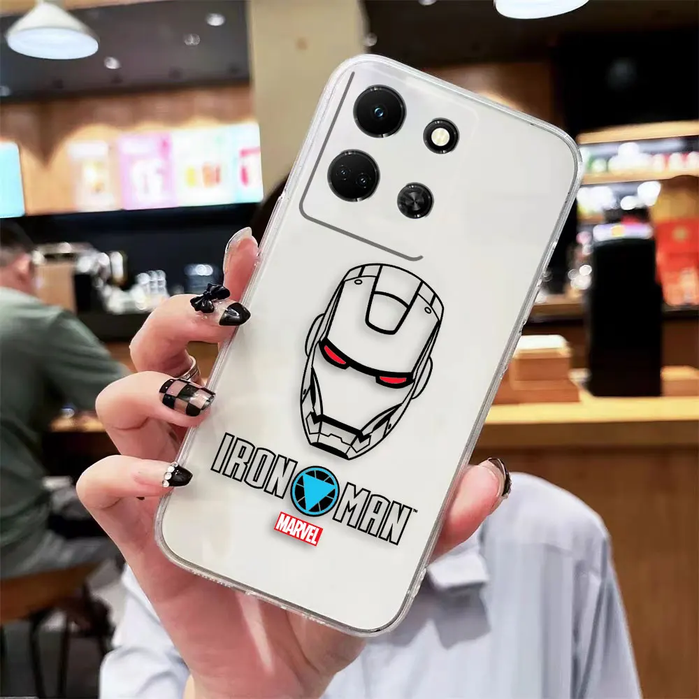 thumbnail image 1 of Clear Phone Case For Infinix NOTE 10 11 12 30 30i SMART 5 6 7 ZERO CAMON 19 20 PRO Case Funda Capa Shell Marvel Lron Man Comics, 1 of 5