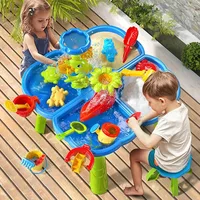 TEMI 4-in-1 Sand Water Table For 3-5-Year-Old Toddlers. 32PCS. Sensory Play. Outdoor Toys For Boys And Girls 2