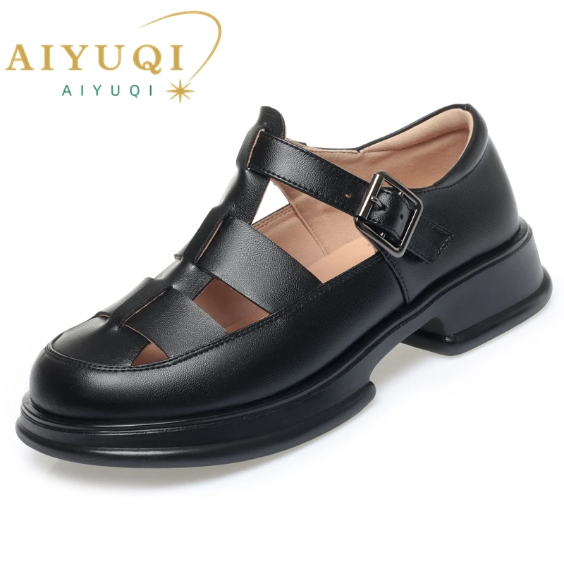 Sandalias Gladiador Plataforma Para Mujer - Piel Auténtica, Varios Colores