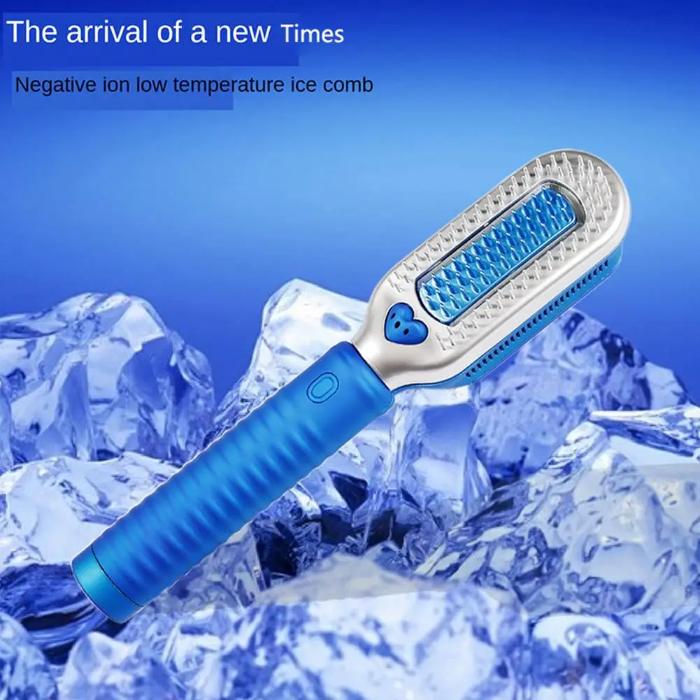 2022new Ice Comb Electric Hair Straightener 2200mah Battery Usb