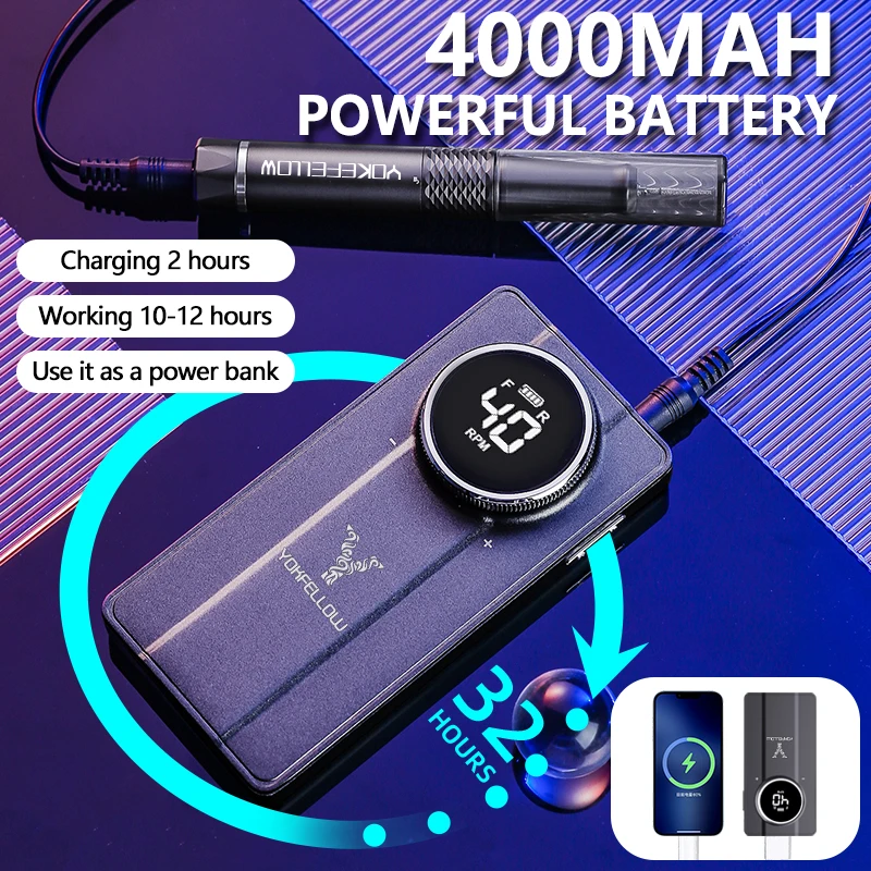 Professional 40000RPM Electric Nail Drill Machine Brushless Drive For Acrylic Nails Gel Polish Nail File Kit Manicure Drill Set 2