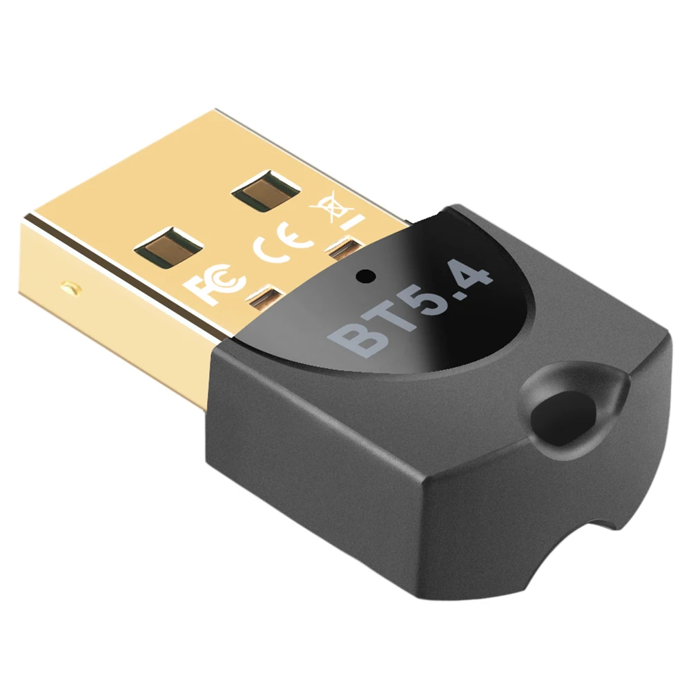 USB 블루투스 호환 5.4 어댑터, 오디오 동글 드라이버 프리 무선 USB 어댑터, PC 노트북용 무선 BT 5.4 동글 어댑터