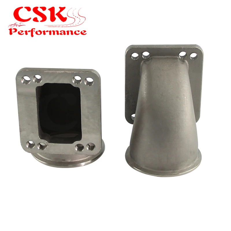 76Mm Vband 90 Degree Cast Steel Turbo Elbow Adapter Flange For T3 T4 Turbo 2Pcs