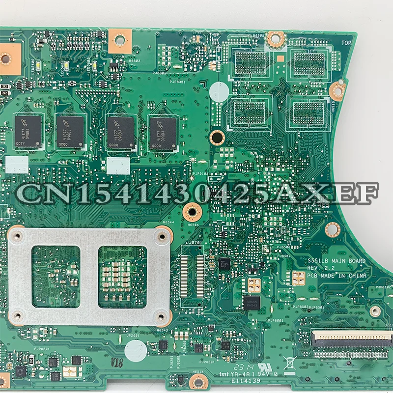 Dinzi S551LB Motherboard is For ASUS S551 S551LN S551LB K551L Notebook Motherboard CPU I5-4200U GPU 4G RAM100% Test runs Well best motherboard 