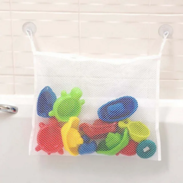 Baby Bath Toy Storage Bag with Suckers Mesh Net Bag for Toys Baby Toys Organizer Holder Children Water Toys Accessaries 45*35cm 6