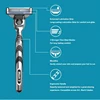 Gillette MACH 3 Men's Razor 3 layers Blades Fast Smooth Shaving Manual Shaver for Man Face Beard Cutting Razor 3