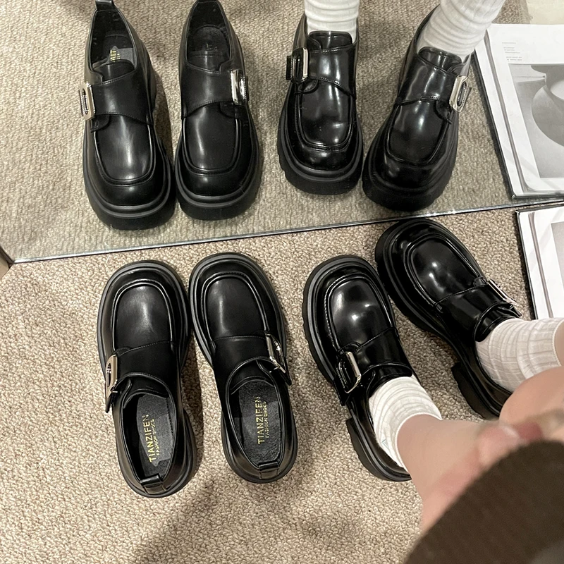 

Women's Shoes Platform Round Toe Casual Female Sneakers All-Match Flats Shallow Mouth Modis Oxfords Clogs Dress New 2023