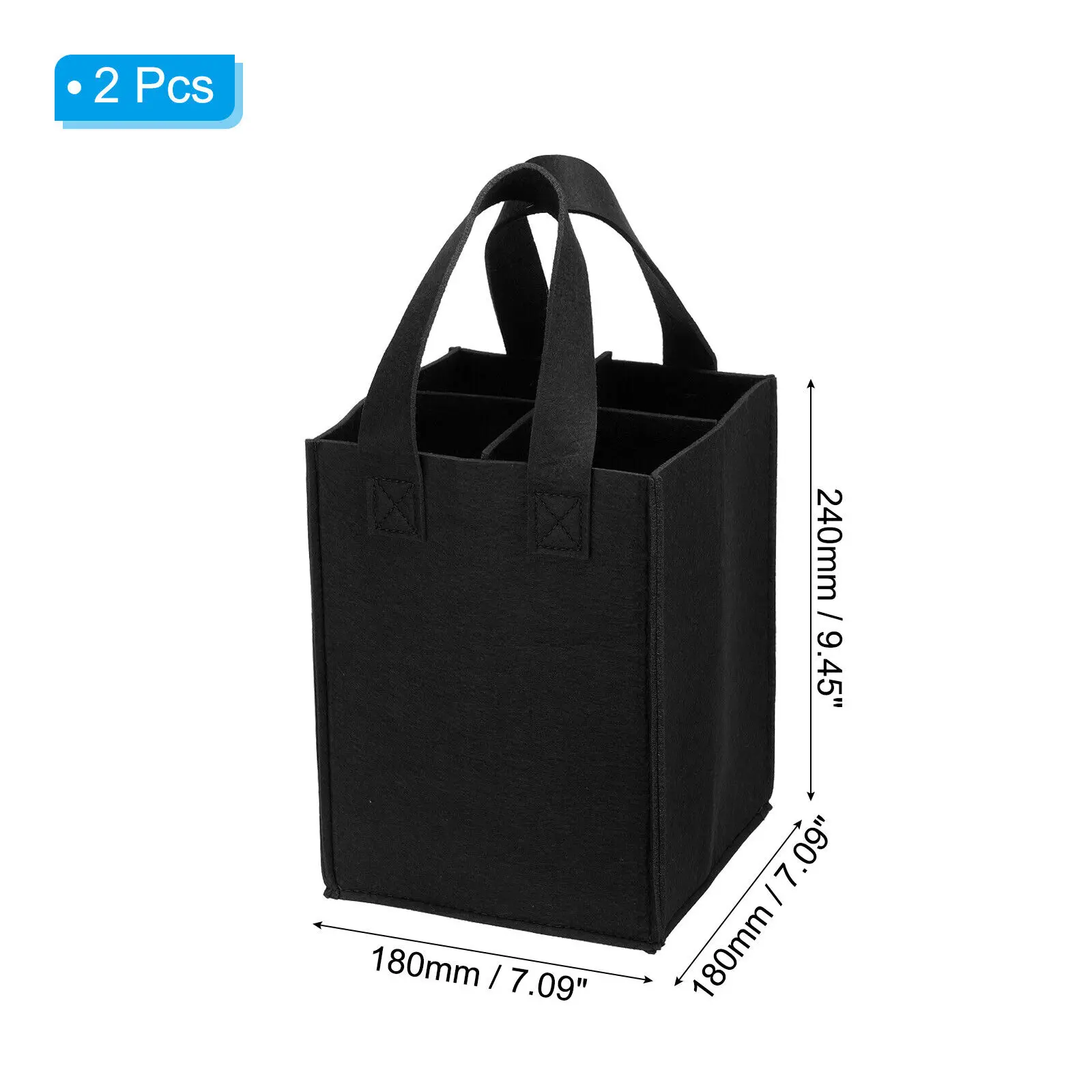 4 Bottle Wine Carrier Wine Gift Bags Divider Felt Storage Tote Bags Reusable Grocery With Handles Beer Packaging Box wine carrier