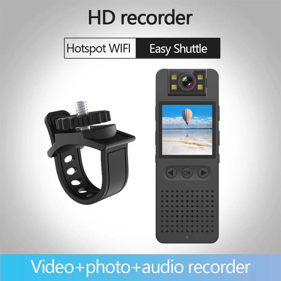 

Цифровая мини-камера HD 1080P, портативная Спортивная цифровая камера для мотоцикла, велосипеда, записывающее устройство, правоохранительный рекордер, Карманная камера для людей