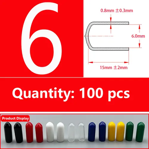 Rubber Cap Sleeve Soft Elasticity Silicone Protective Cover  Sealing Plug Thread Protection Sleeve Black Red White Blue 1.5-24mm - Image 15