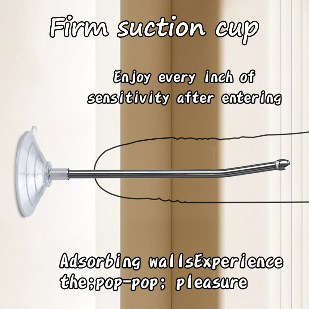 Male Urethral Dilator With Suction Cup Metal Urethral Catheter Penis Plug Sounding Horse Eye Stimulation Adult Products Sex Toys penis sex toys
