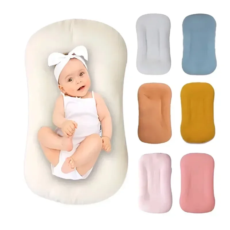 Simplicity Solid Color Newborn Lounger Cover Soft Cotton Pillow Cases for Toddler Portable Infant Baby Bedding Crable Cover