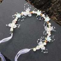 Children's Day Pearl Hairband Girl Performance Sweet Accessories Korean Version Super Immortal New Ribbon Flower Gift - Image 3