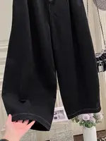 Plus Size 5XL 140kg Summer Autumn Ankle-Length Pants Elastic Wasit Wide Leg Jeans for Woman Big size Jeans Oversized Women - Image 6