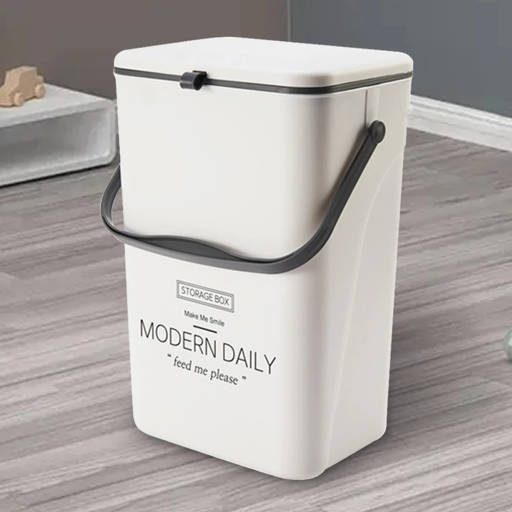 8/12L Kitchen Compost Bin for Cabinet Under Sink Wall Mounted Hanging Trash  Can With Lid Food Waste Wastebasket Garbage Can - AliExpress