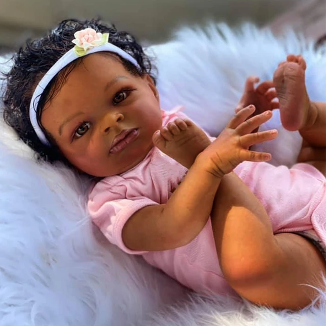 22in Reborn Baby Dolls Soft Silicone Lifelike Reborn Baby Dolls with  Handrooted Hair Realistic Reborn Girl Dolls for Collection - AliExpress