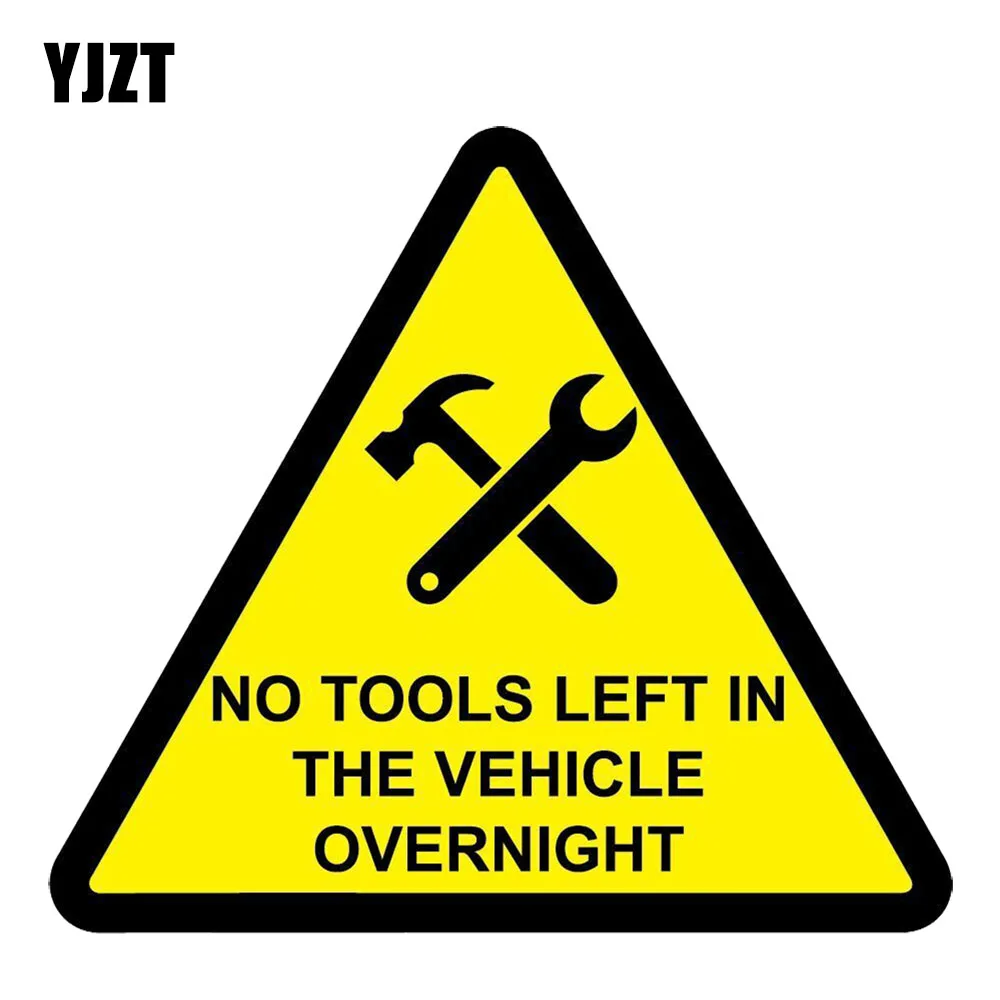 

ЗабавПредупреждение YJZT 12,2*11 см, «нет инструментов», ценные вещи остались в этом автомобиле, наклейка на ночь»