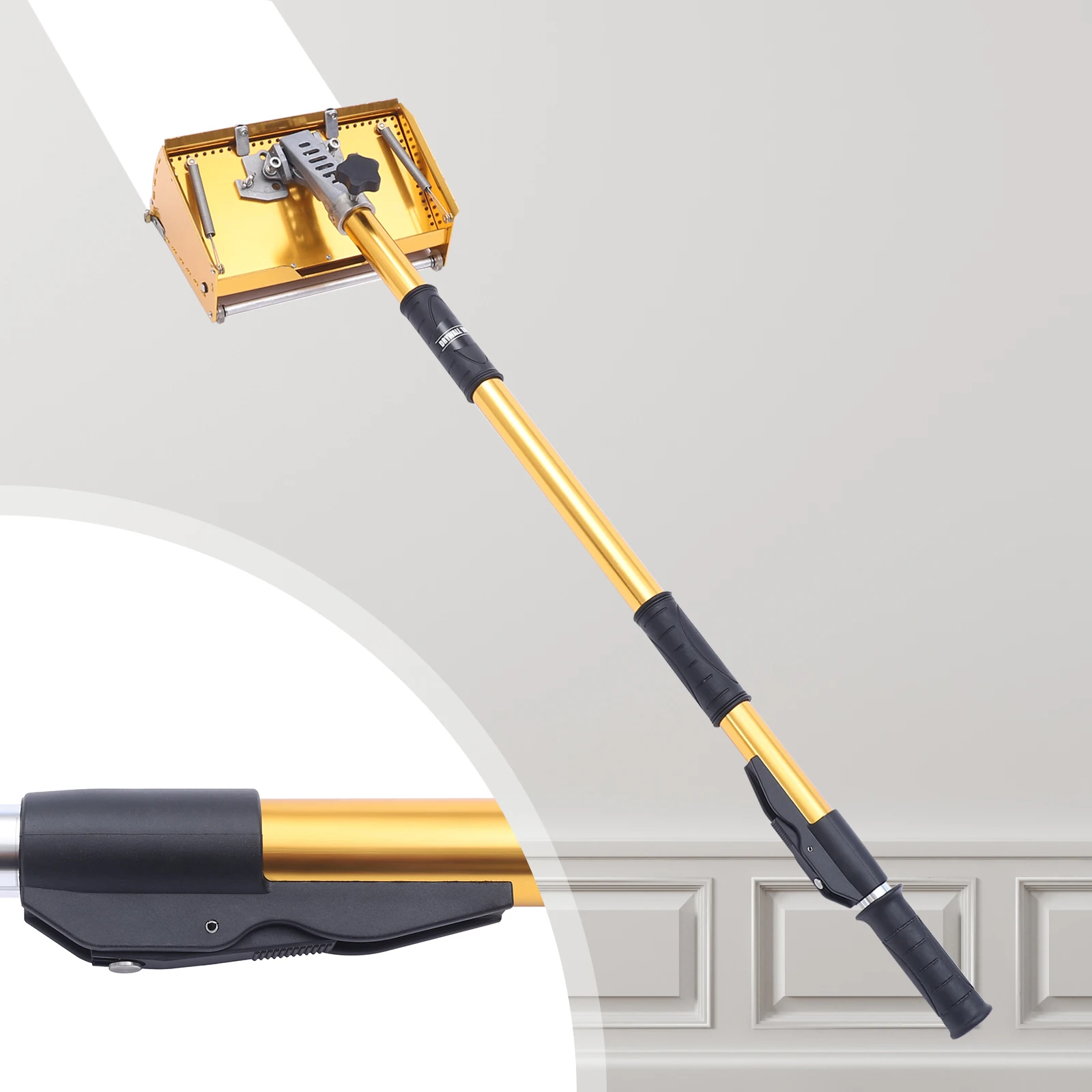 Smooth Finishing Professional Drywall Flat  Box Gold-Flat Handle-Aluminum Precision Tools-Drywall Sheetrock Cleanable