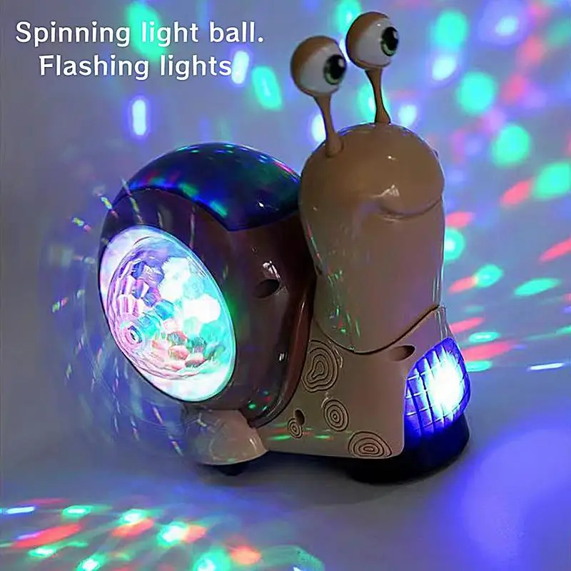 Electric Children's Toy Crab Snail Doll With Cute Interesting Design Sound And Light Swing Automatic Walking To Avoid Obstacles 4