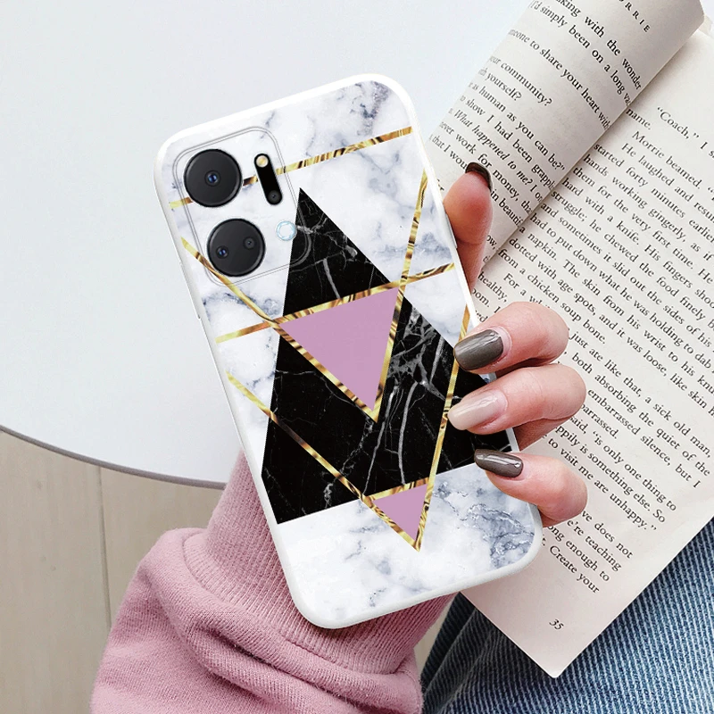 Marble Stone Texture Protective Silicone Case - Fashionable Back Cover