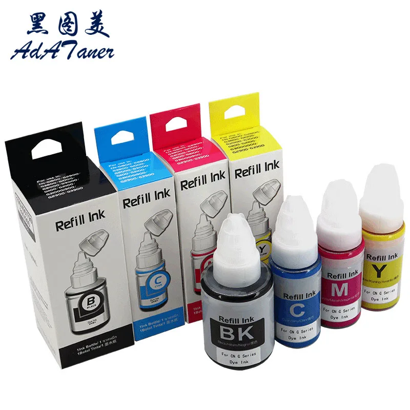 Compatible Bottle Water Based Refill Tintas Ink GI190 GI 190 GI-190 Compatible Bottle Water Based Refill Tintas Ink For Canon PIXMA G1110 G2100 G2110 G3110 G1100 G3100 Printer