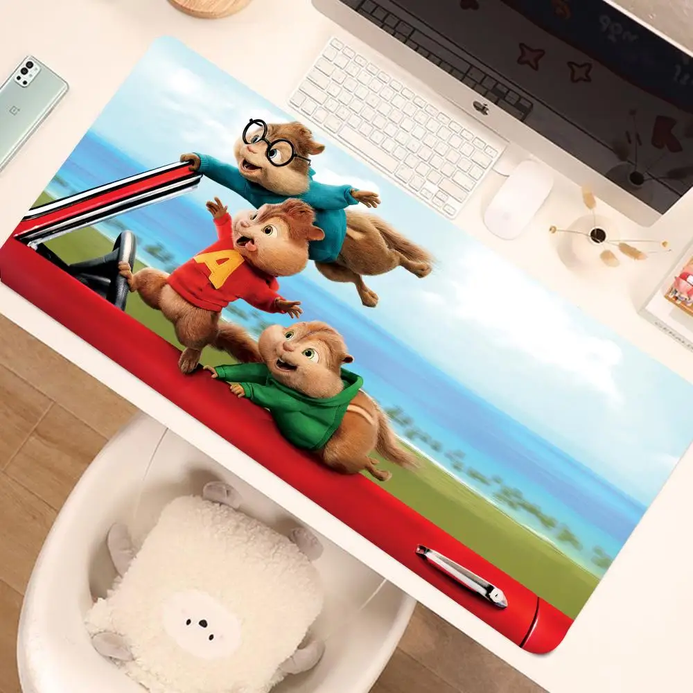 Disney Alvin And The Chipmunks Mouse Pad Mouse Pad Gaming Mousepad Speed Desk Mat Tappetini Da Gioco Per Laptop Per Office Carpet Desk Acce