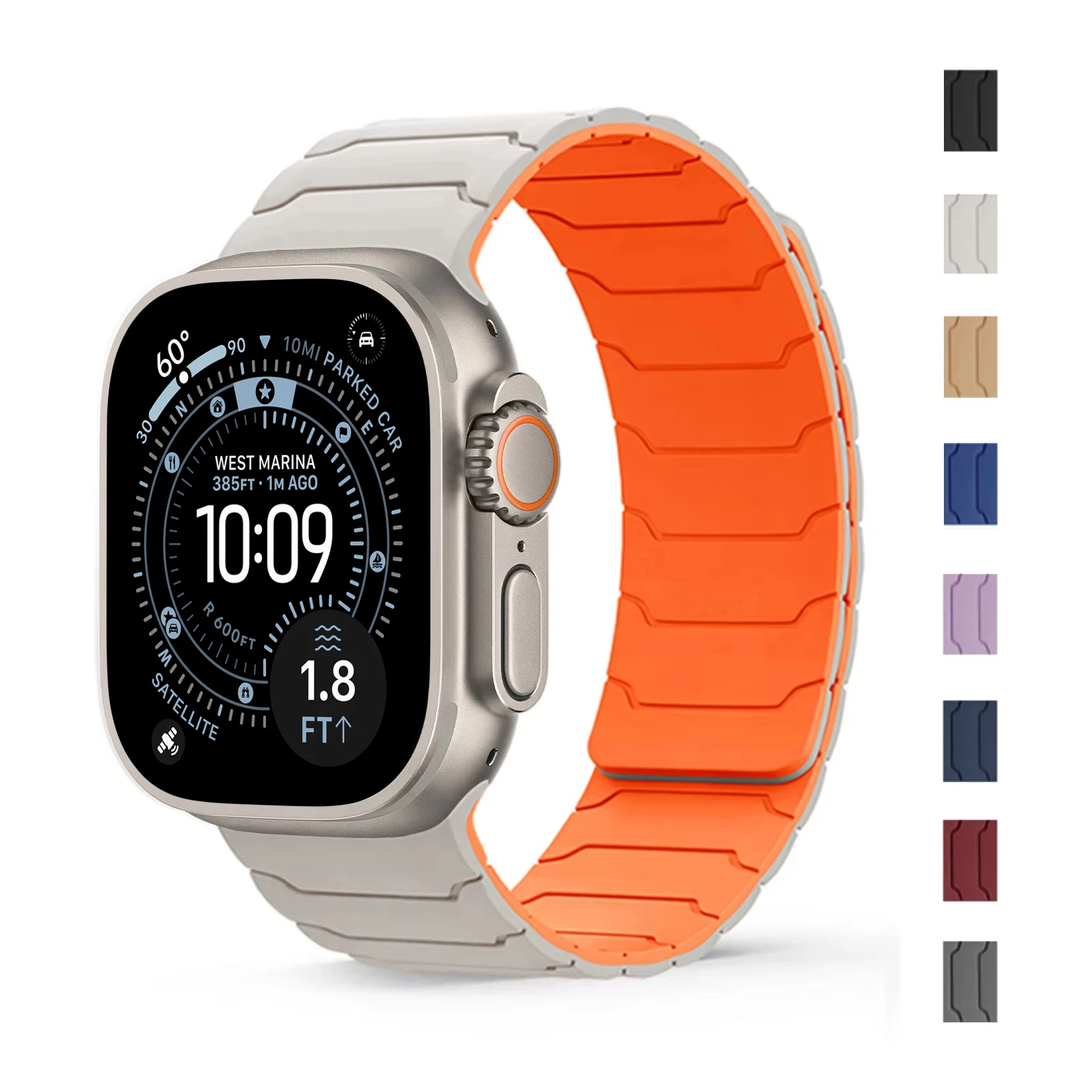 Magnetic Silicone Strap for Smartwatches - Flexible and Durable Bracelet Accessory