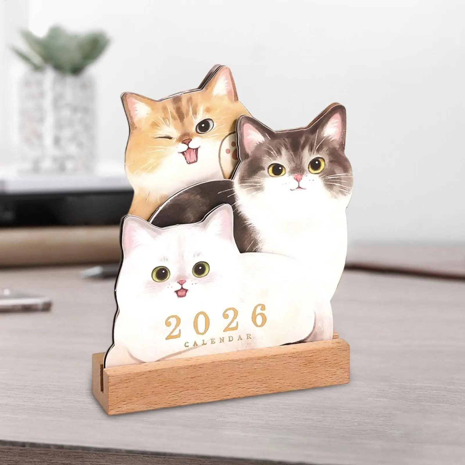 Calendar for Desk 2026 Pet Theme Offices Calendar Academic Schedule Pad for Kids Work Class School Daily Puppy Kitten Design