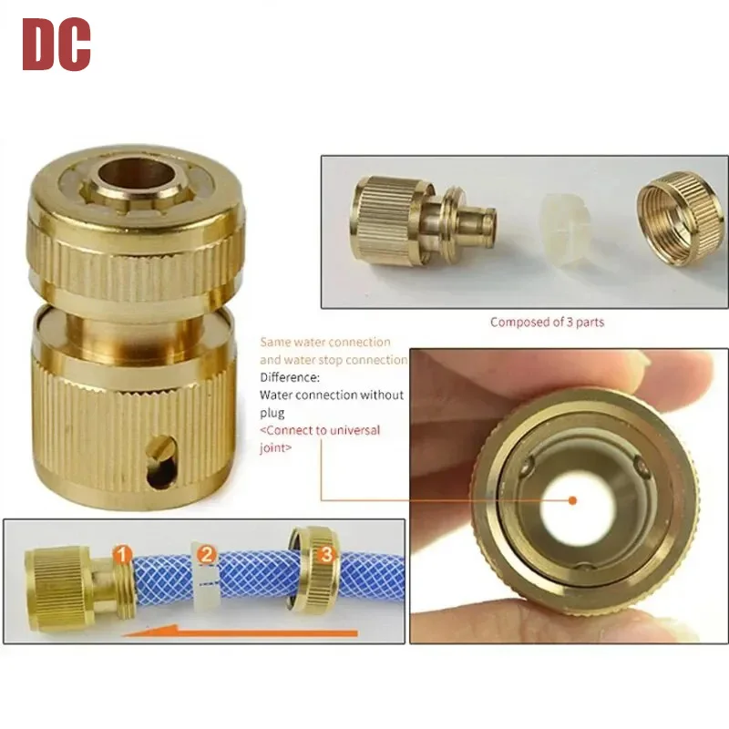 4-way Water High Pressure Quick Coupling For Car Washer Water Gun Adapter Joints Garden Irrigation Accessories