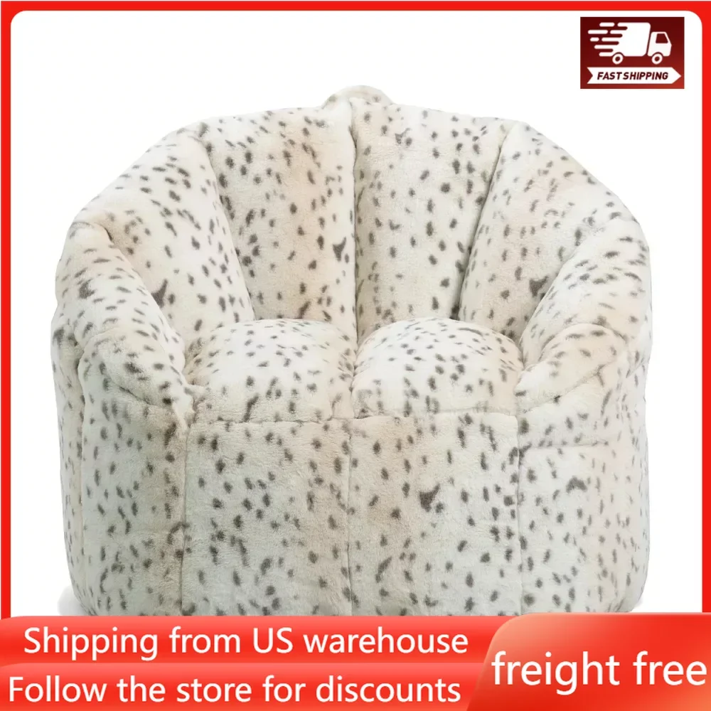 

Leopard Print Super Soft Fur Convertible Sofa Living Room Milano Bean Bag Chair Relaxing Chair for Bedroom 2.5 Feet Freight Free