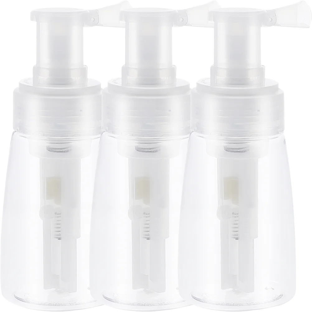 

3 Pcs Talcum Powder Bottle Spray Bottles Refillable Dispenser Barbershop Accessory Dry Pp Empty Man Container