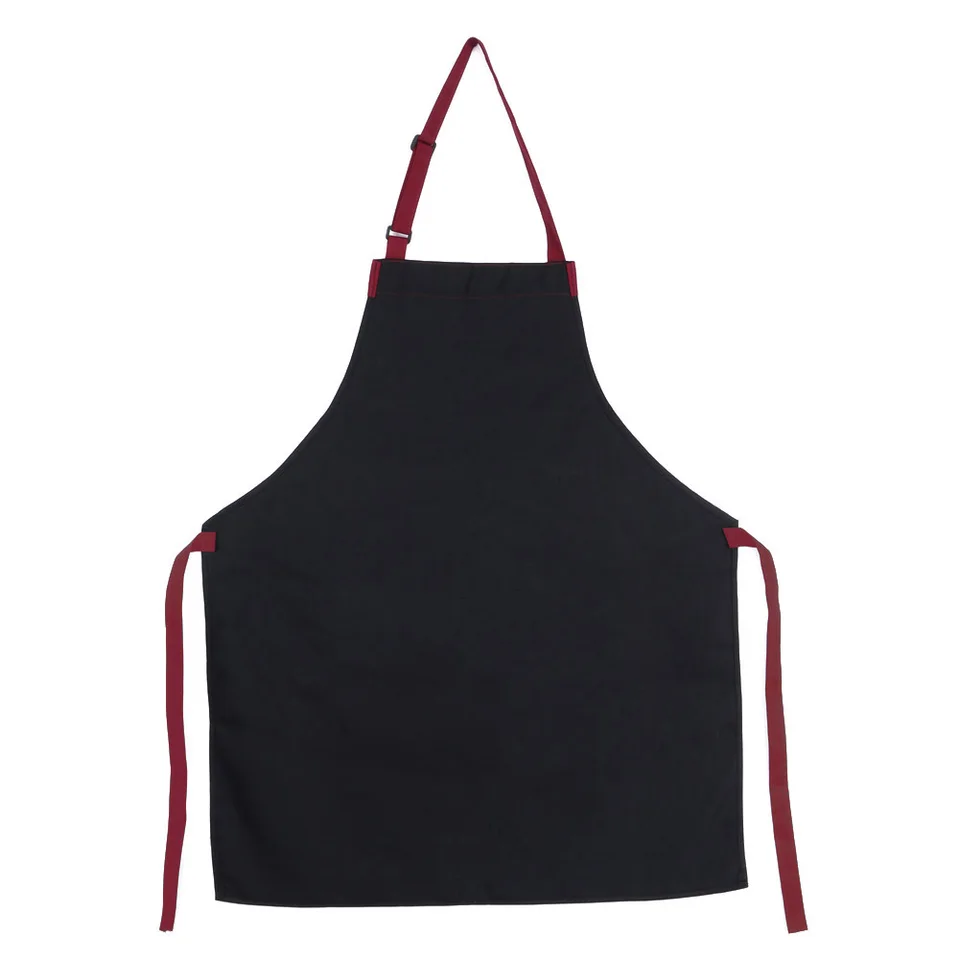 4Pcs Versatile Kitchen Aprons with Pockets Black Red