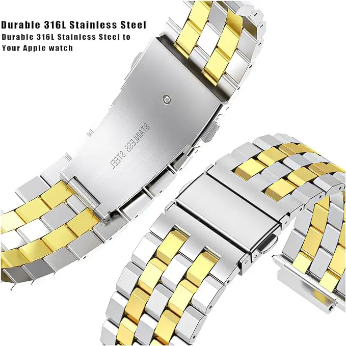 Premium Stainless Steel Case with Band and Rugged Metal Protector