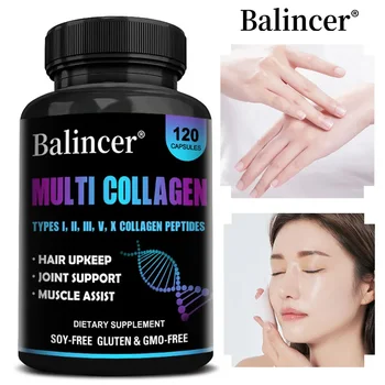 Multi-Collagen Capsules - Maintain Joint, Bone, Nail Health, Nourish Hair, Reduce Wrinkles - Antioxidant - Skin Care Supplement 1