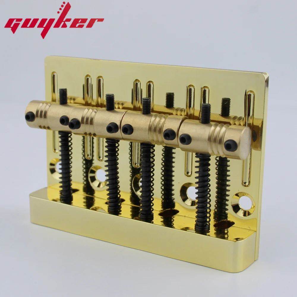 Guyker 4 String High Mass Bass Bridge With Vintage CNC Machined Brass