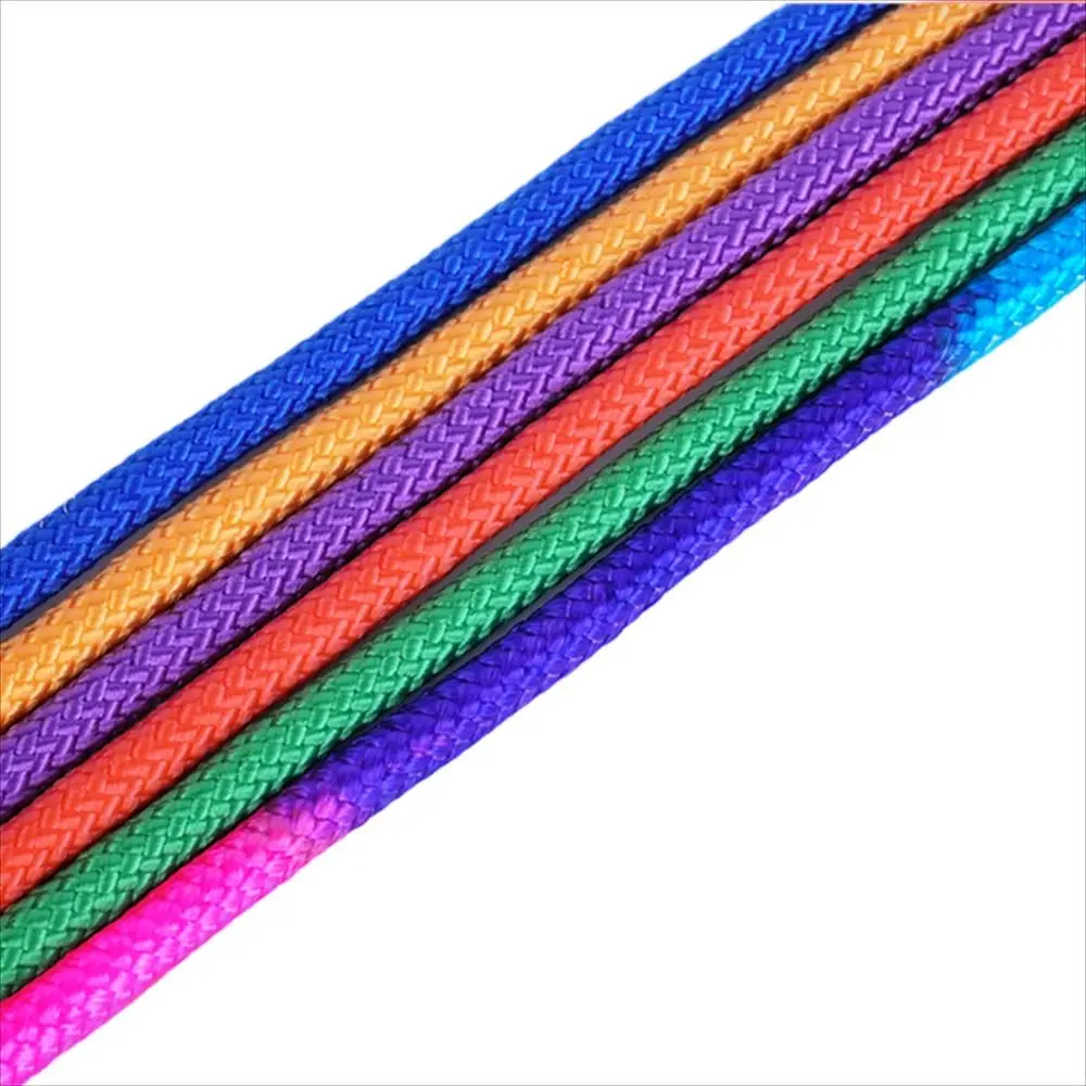 Gymnastics Arts Rope Competition Artistic Rhythmic Rope 3M Nylon Gymnastics Jumping Props Exercise Fitness Rainbow Color