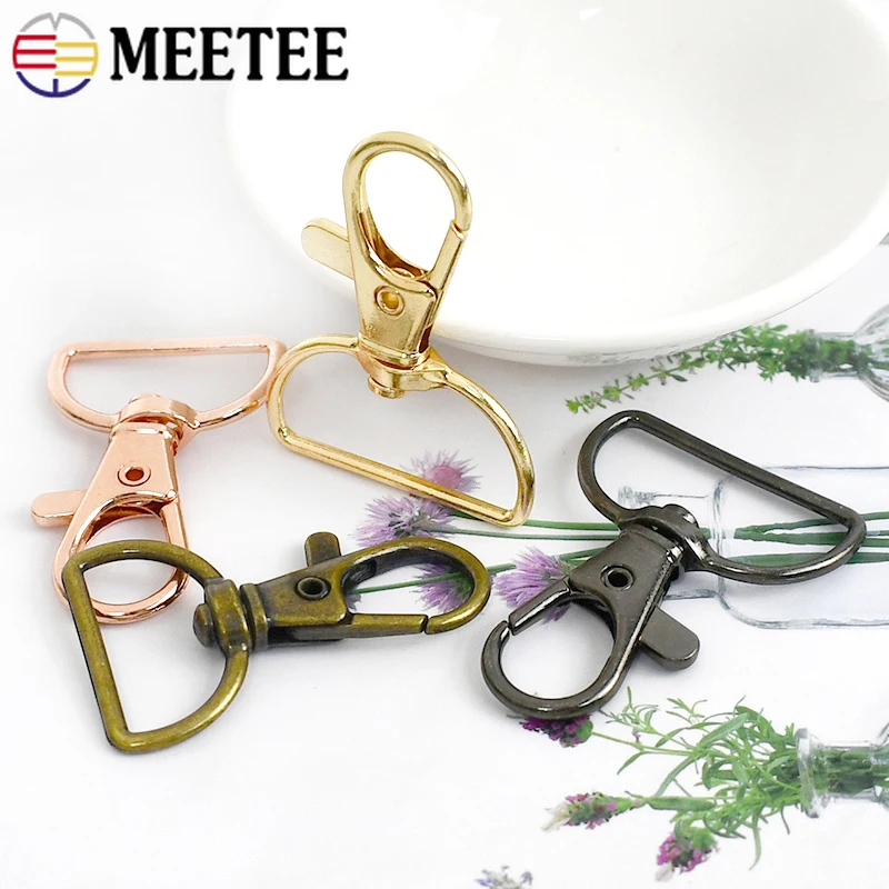 10/30/50Pcs 20mm/25mm 금속 랍스터 Clasps 가방 스트랩 회전 트리거 버클 DIY 클립 스냅 후크 웨빙 걸이 키 체인 후크
