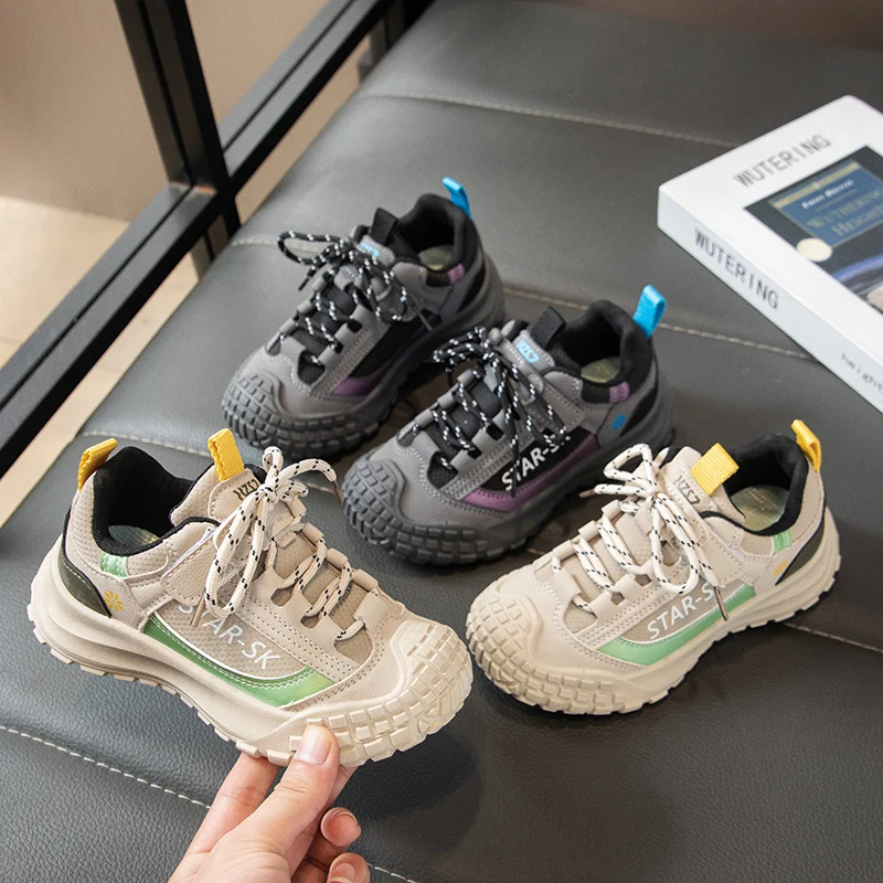 Kids Non Slip Outdoor Hiking Sneakers for Boys Girls