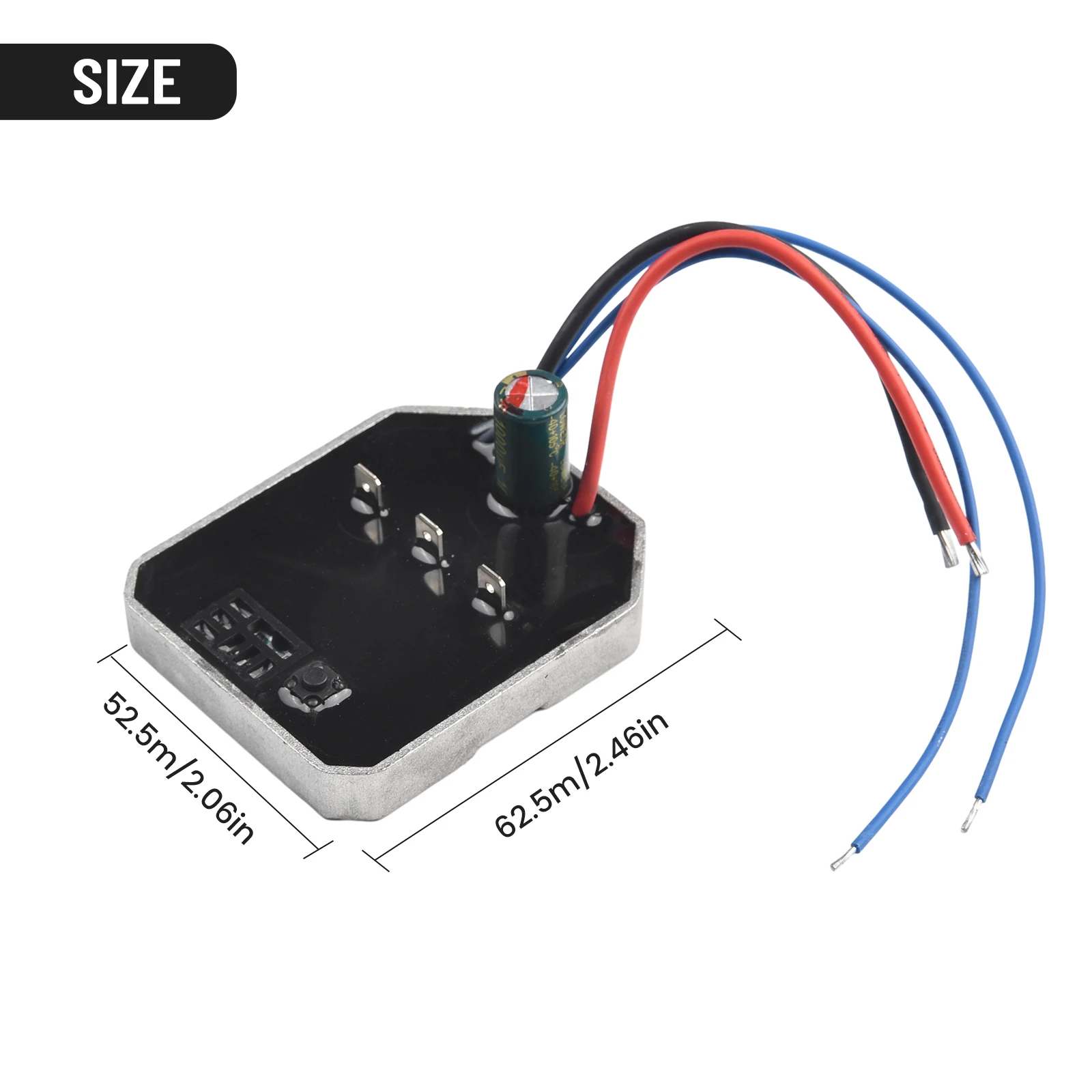 Brushless Lithium Electric Angle Grinder Control Board Angle Grinder Parts Brushless Metal Practical 62.5x52.5mm Brand New lm50qim3 nopb t5q sot 23 3 board mount temperature sensors auto sgl supply centigrd temp sensor brand new original