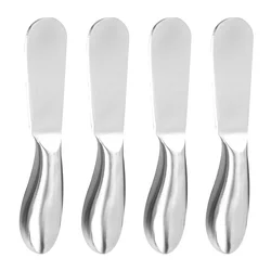 Leeseph Stainless Steel Spreader Knife Set for Cheese, Butter, and Spreads (Set of 4)