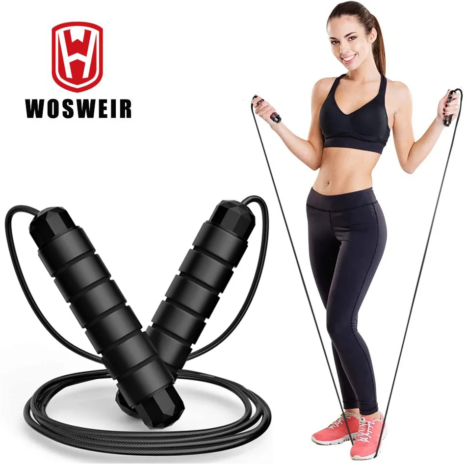 

WOSWEIR Professional Jump Ropes Speed Crossfit Workout Training MMA Boxing Home Gym Fitness Equipment for Men Women Kids