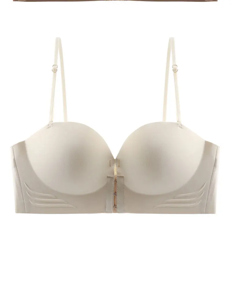 1Pc Sexy Front Closure Sexy Push Up Bra Women Invisible Bras Underwear Lingerie For Female Brassiere Strapless Seamless Bralette