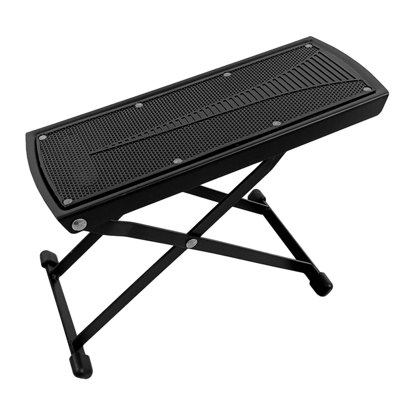 

Складной стул, прочный металлический подставка для ног для домашней гитары, нескользящий регулируемый по высоте портативный многофункциональный