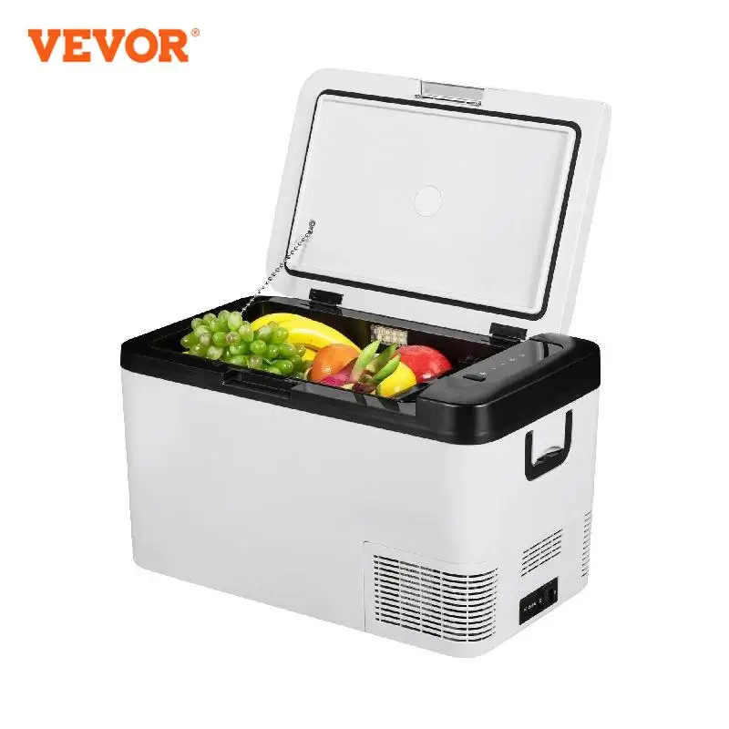 VEVOR 25L Car Refrigerator Mini Fridge Freezer Portable Compressor Cooler 12/24V DC 110-240V Ice Box for Driving Camping Picnic