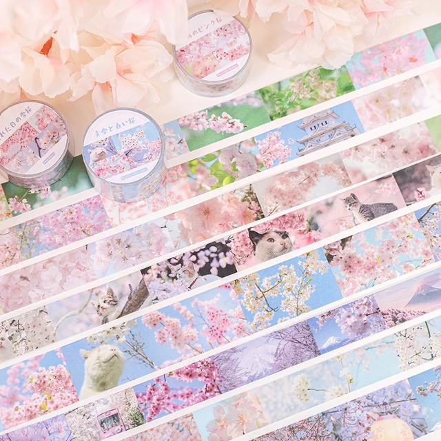 Kawaii Washi Tape Set, Cute Cartoon Print Wide Washi Masking Tape Sticker  Decorative Label for Scrapbook, DIY Crafts, Bullet Journal Supplies, School